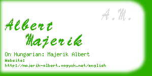 albert majerik business card